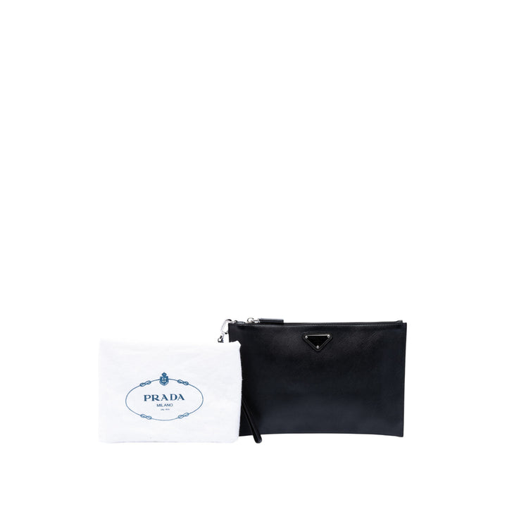 Prada Saffiano Wristlet Pochette