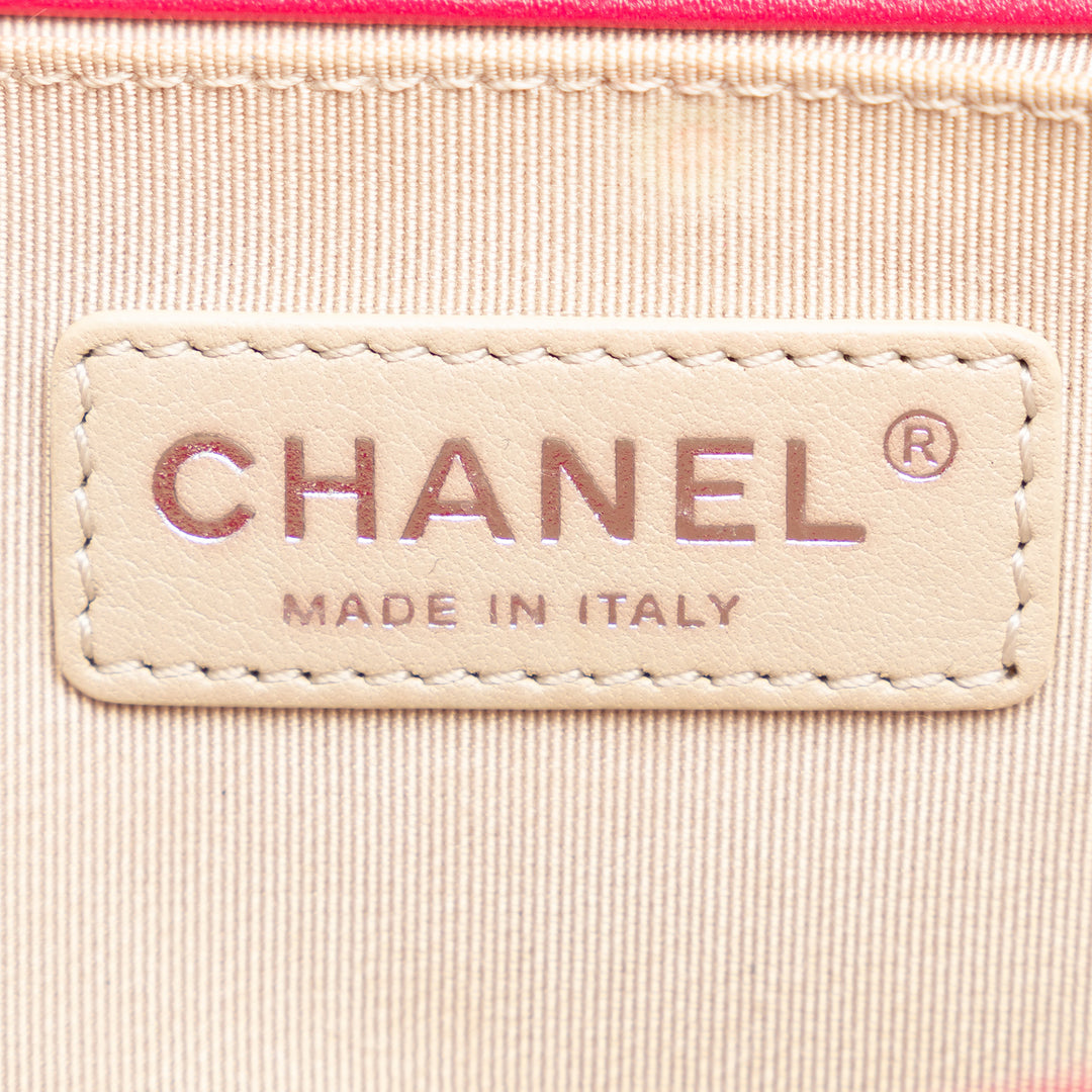 Old Medium Quilted Lambskin Boy Flap Pink - Gaby Paris