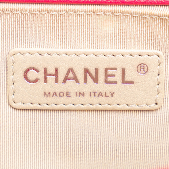 Old Medium Quilted Lambskin Boy Flap Pink - Gaby Paris