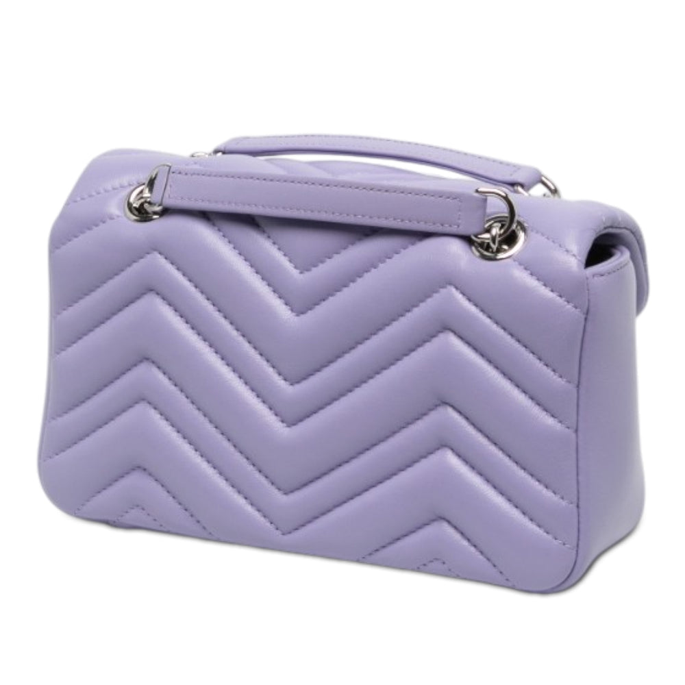 Gucci GG Marmont Matelasse Sac Petit Cuir de veau Violet – vue 2 – GABY PARIS