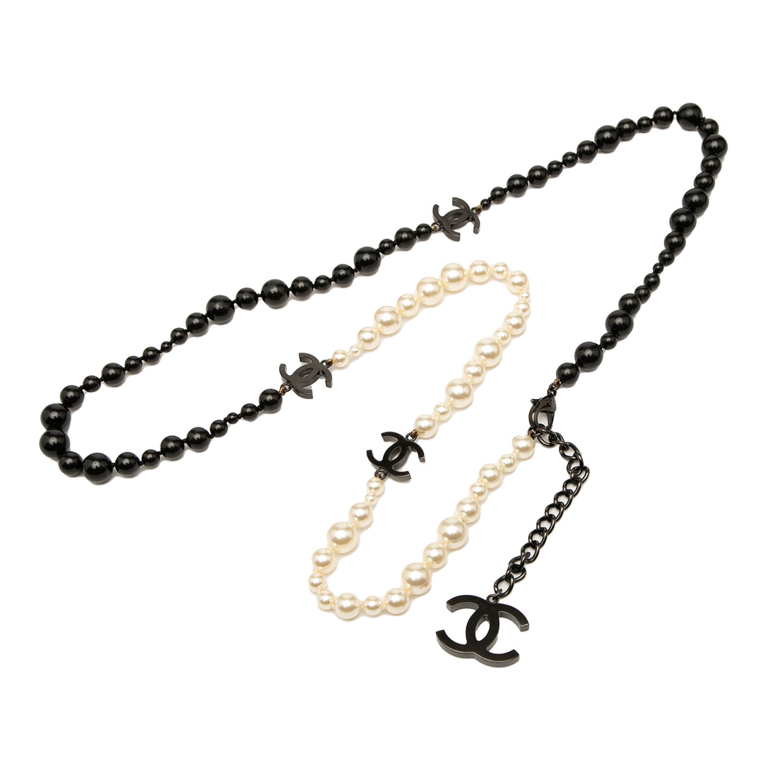 Chanel CC Perles fantaisie et Bead Collier