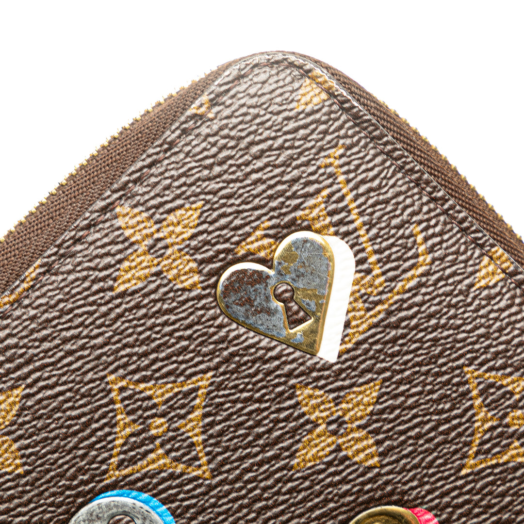 Monogram Love Lock Zippy Wallet Brown - Gaby Paris