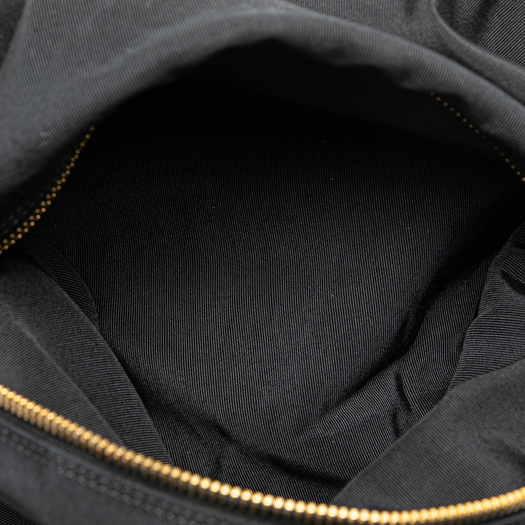 Medium Calfskin Executive Cerf Tote Black - Gaby Paris