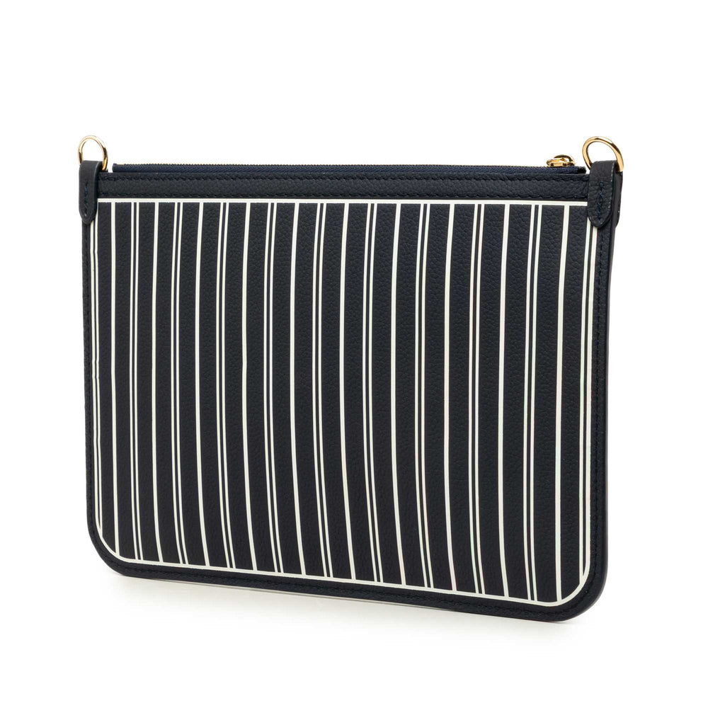 Louis Vuitton Pochette Neverfull Inside Out MM Cuir de veau Bleu – vue 2 – GABY PARIS