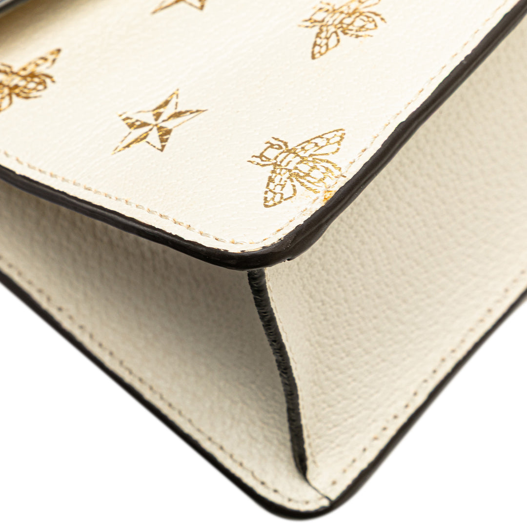 Mini Calfskin Bee Star Sylvie Satchel White - Gaby Paris