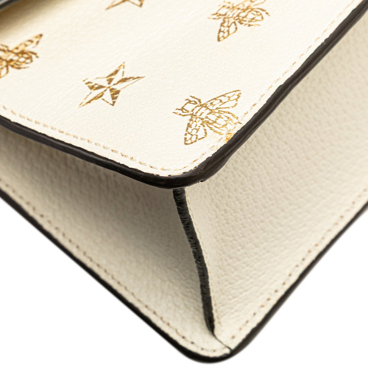 Mini Calfskin Bee Star Sylvie Satchel White - Gaby Paris