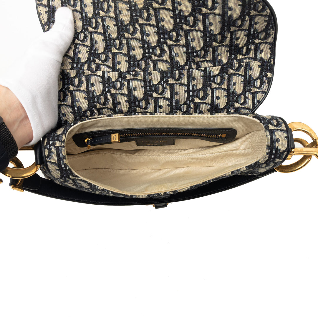 Saddle Sac Oblique Bleu