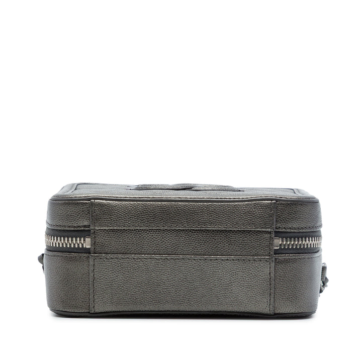 Métallisé CC Filigree Vanity Petit Cuir caviar Gris