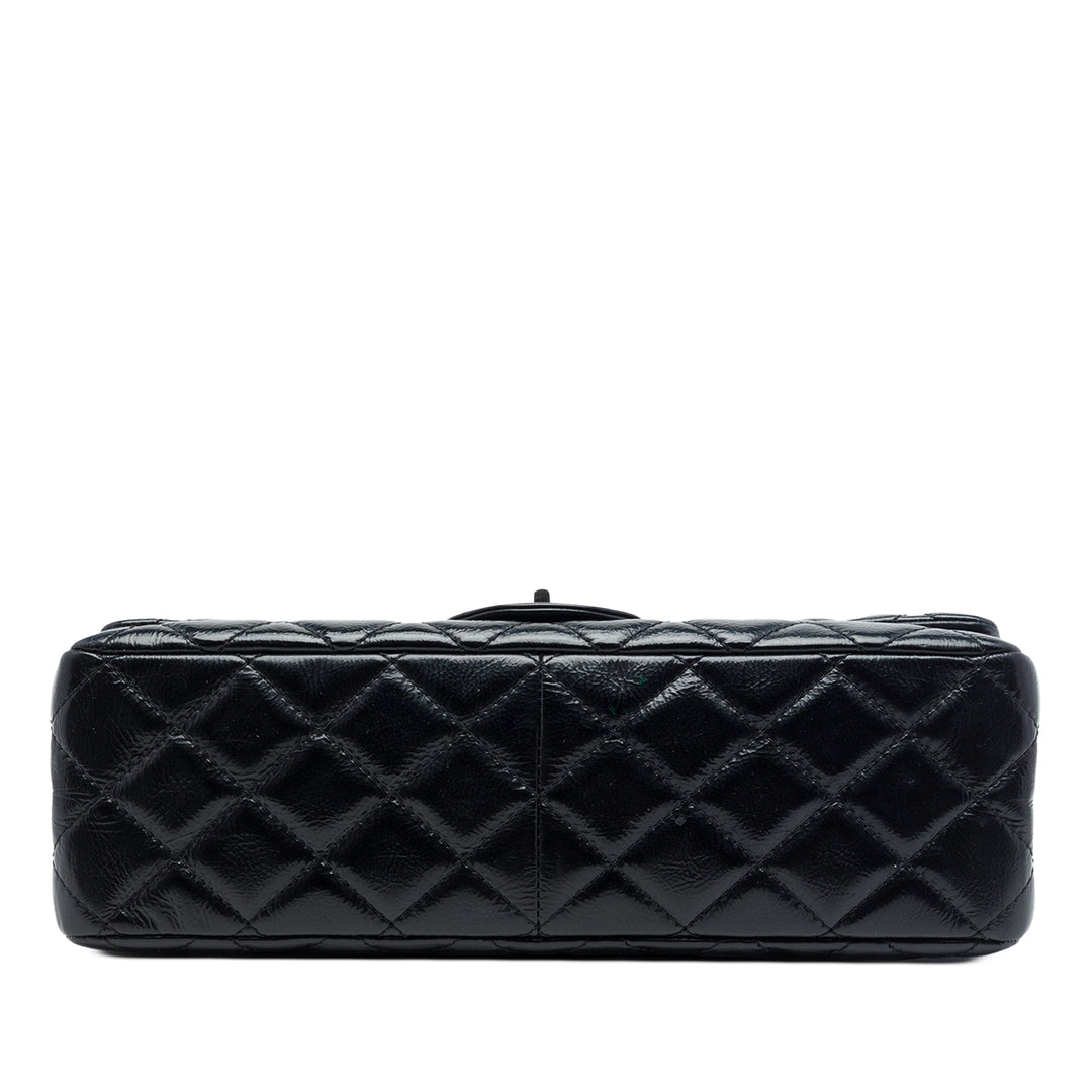 Chanel Sac porté épaule Matelassé vieilli Reissue 2.55 Double rabat 227 Cuir de veau Noir – vue 3 – GABY PARIS