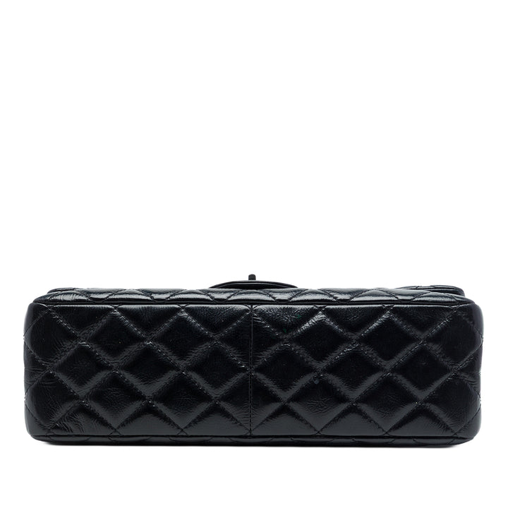 Chanel Sac porté épaule Matelassé vieilli Reissue 2.55 Double rabat 227 Cuir de veau Noir – vue 3 – GABY PARIS