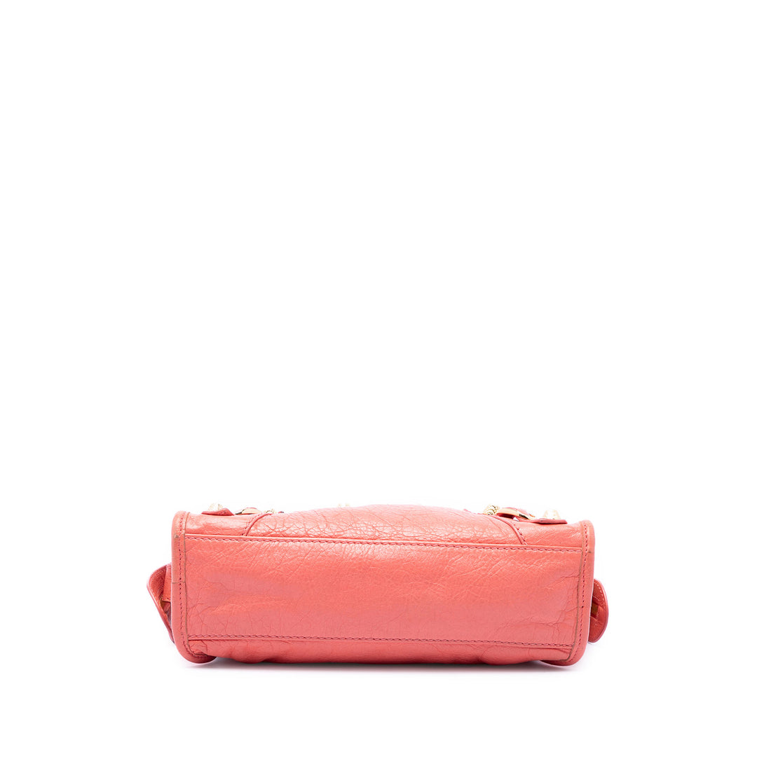 Balenciaga Sac à main Motocross Giant 21 City Mini Cuir d'agneau Rose – vue 3 – GABY PARIS