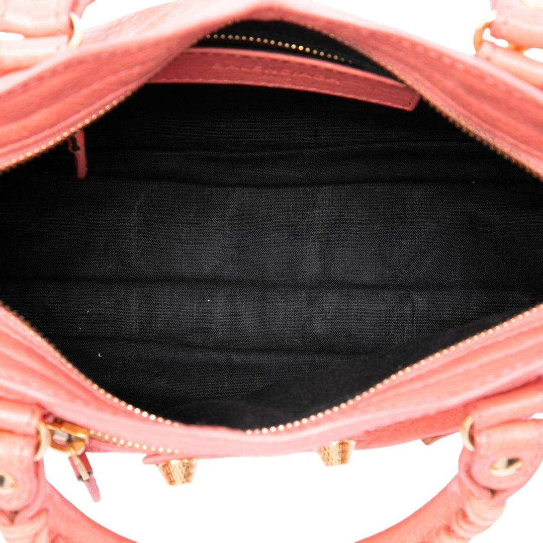 Balenciaga Sac à main Motocross Giant 21 City Mini Cuir d'agneau Rose – vue 4 – GABY PARIS