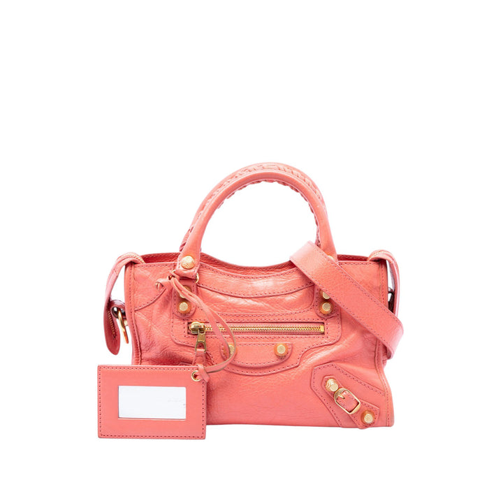 Balenciaga Sac à main Motocross Giant 21 City Mini Cuir d'agneau Rose – vue 7 – GABY PARIS