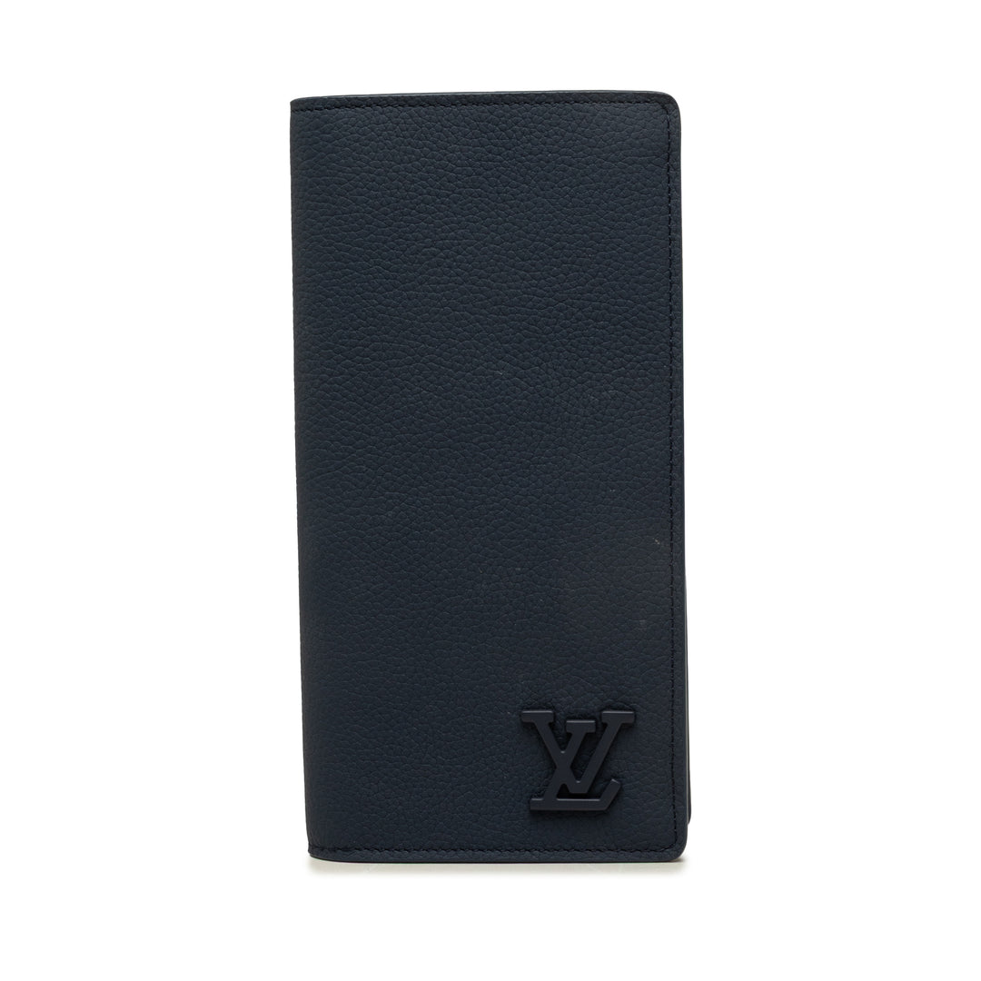 Louis Vuitton Aerogram Brazza Portefeuille Bleu – vue principale – GABY PARIS