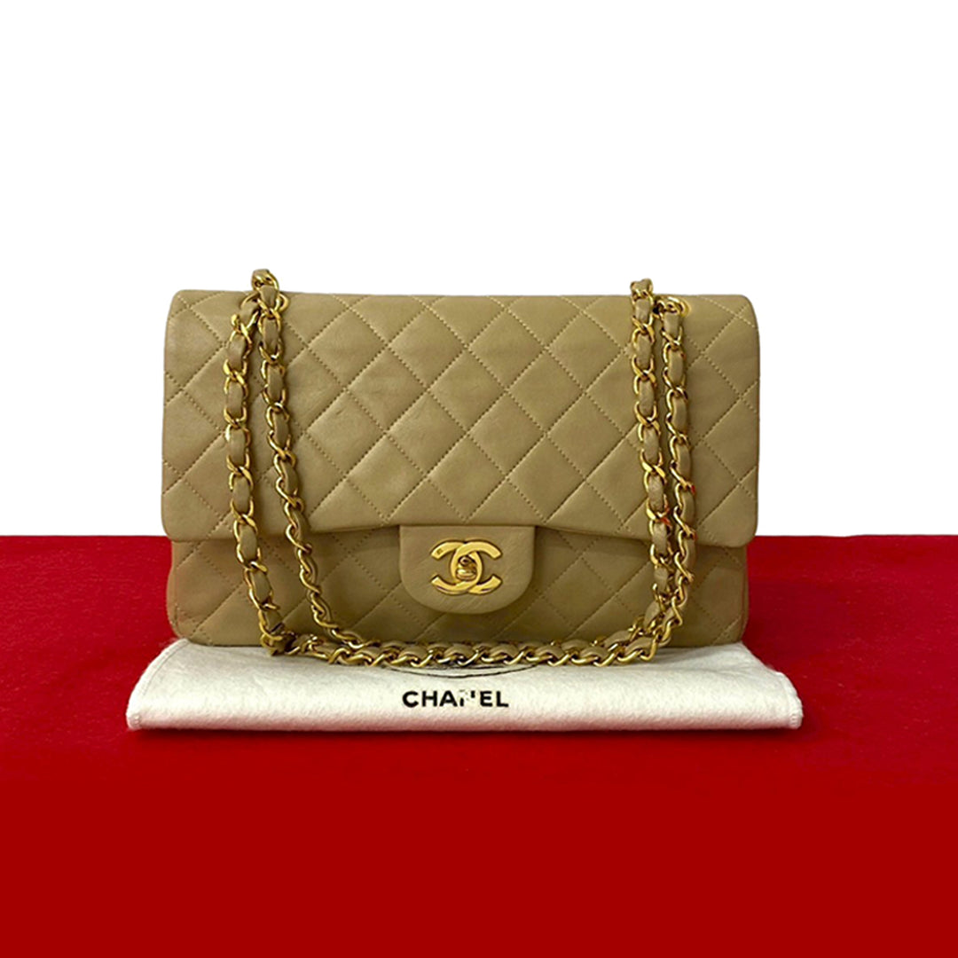 Chanel Medium Classic Cuir d’agneau Double rabat