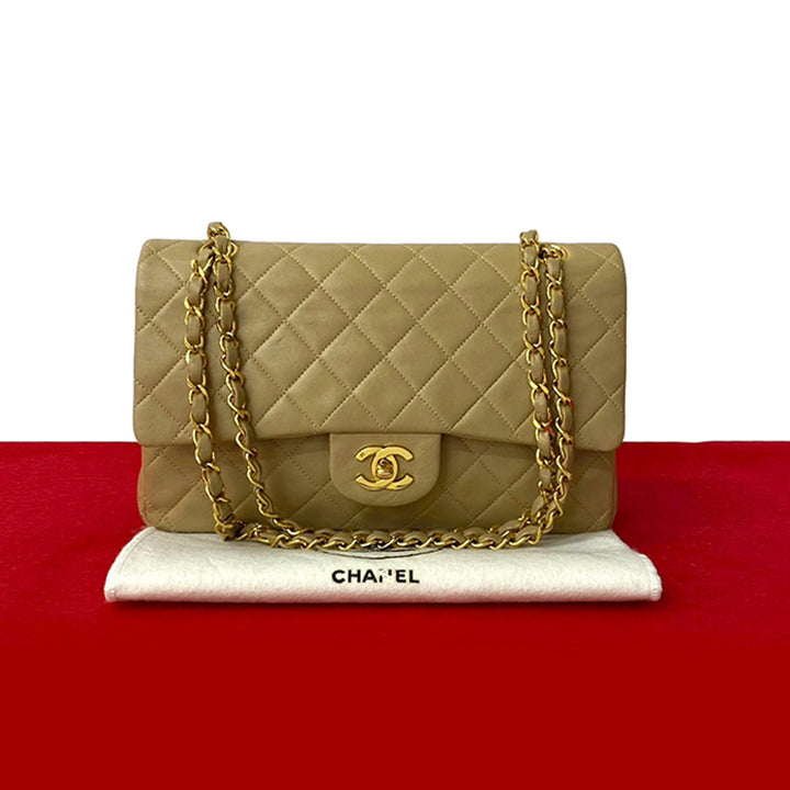 Chanel Medium Classic Cuir d’agneau Double rabat