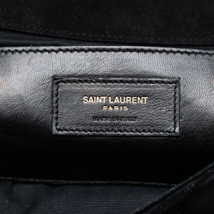 Saint Laurent Medium Daim Triquilt Monogram College Sac