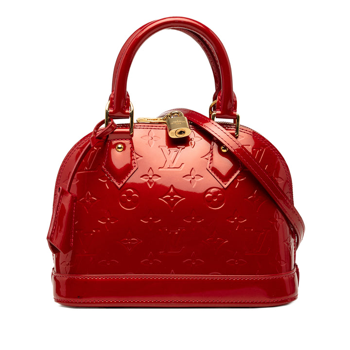 Louis Vuitton Alma BB Cuir verni Monogram Rouge