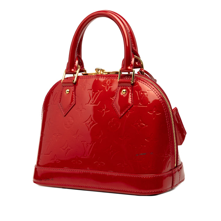 Louis Vuitton Alma BB Cuir verni Monogram Rouge