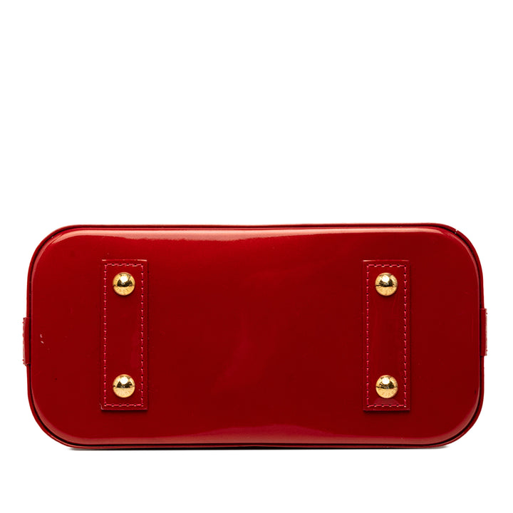 Louis Vuitton Alma BB Cuir verni Monogram Rouge