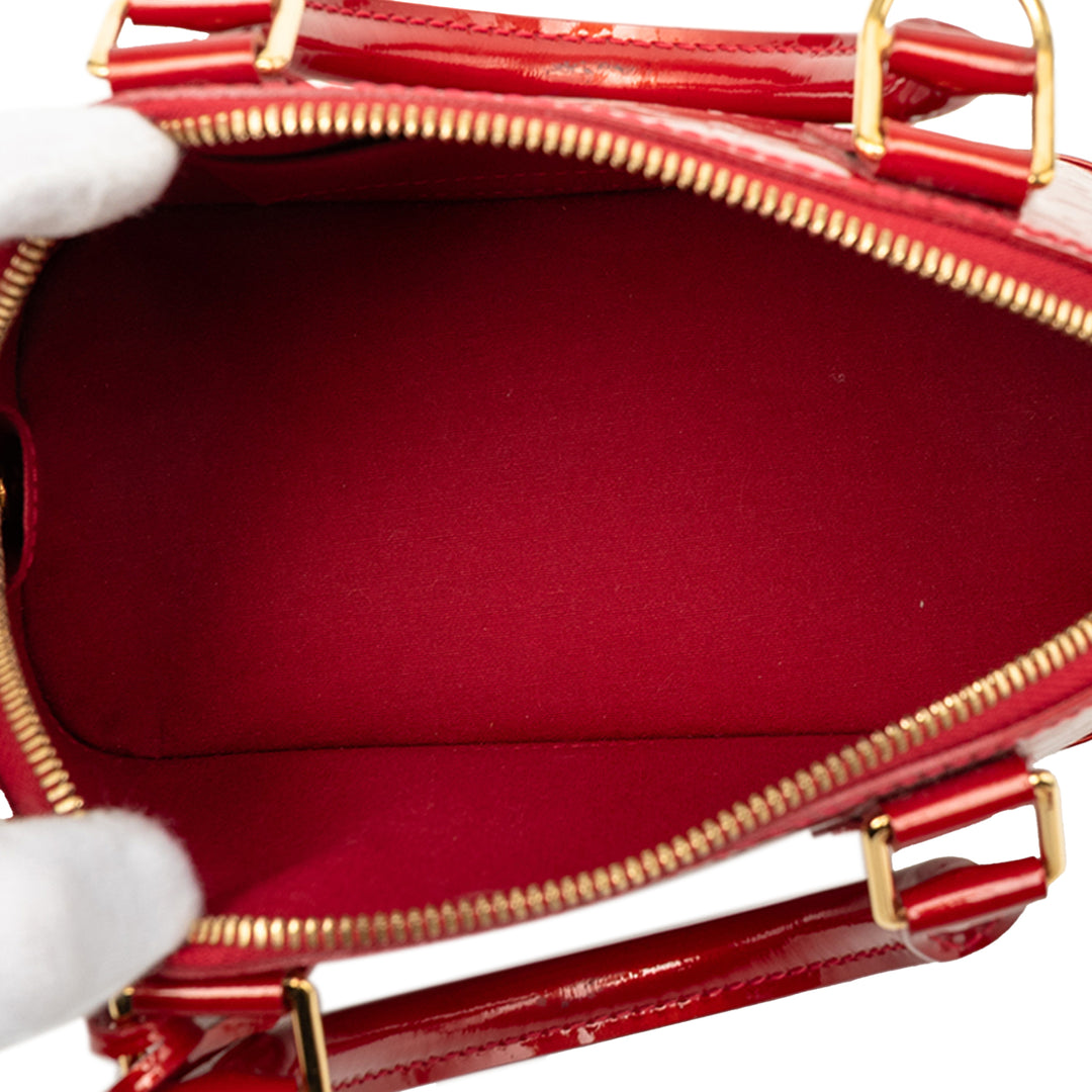 Louis Vuitton Alma BB Cuir verni Monogram Rouge