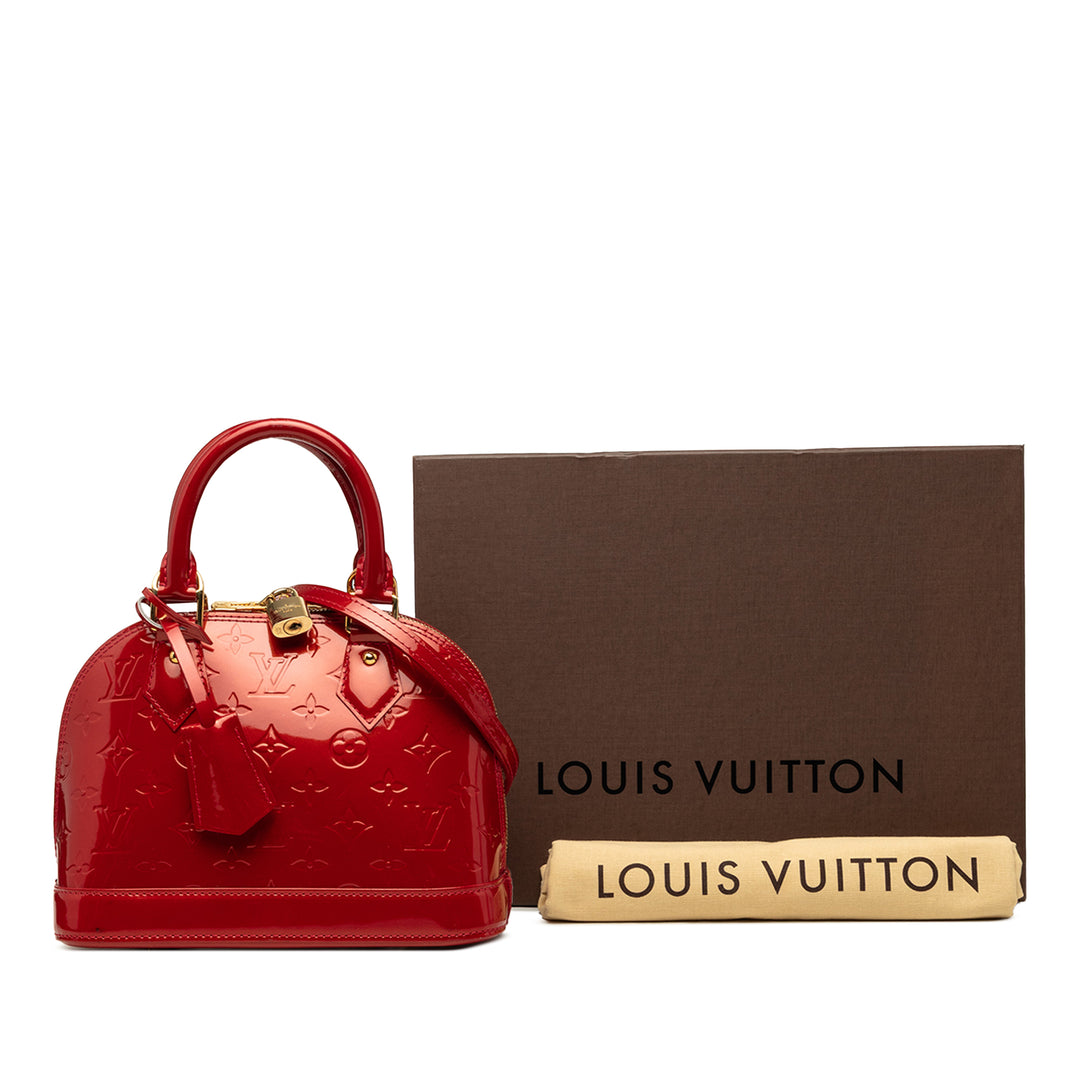 Louis Vuitton Alma BB Cuir verni Monogram Rouge