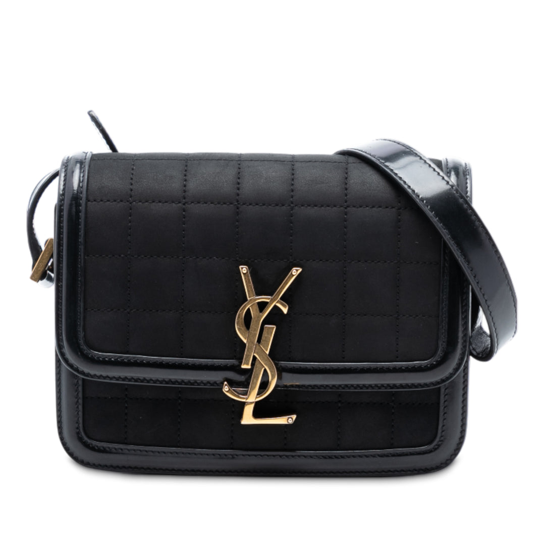 Saint Laurent Small Matelassé Daim Solferino Sac In Boîte