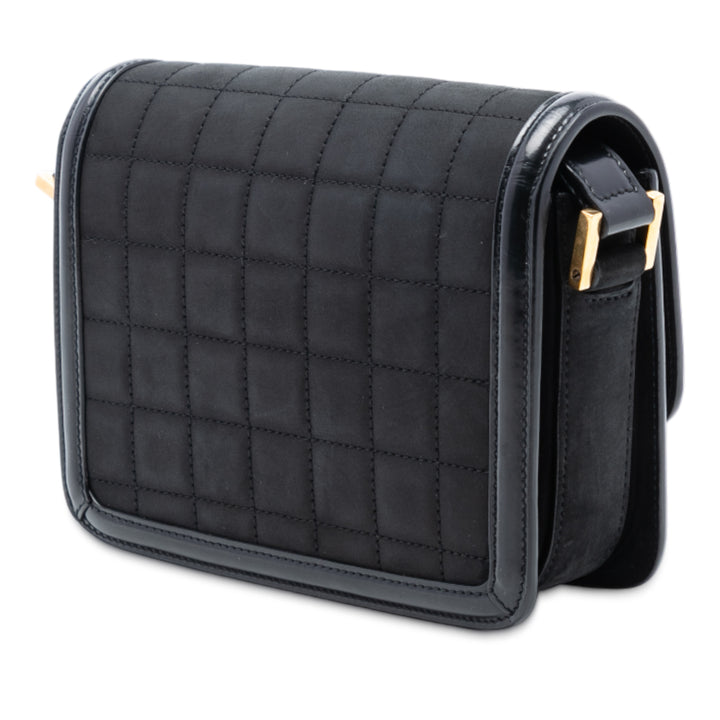 Saint Laurent Small Matelassé Daim Solferino Sac In Boîte