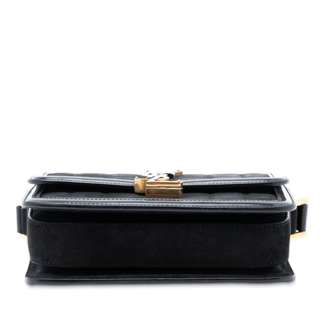 Saint Laurent Small Matelassé Daim Solferino Sac In Boîte