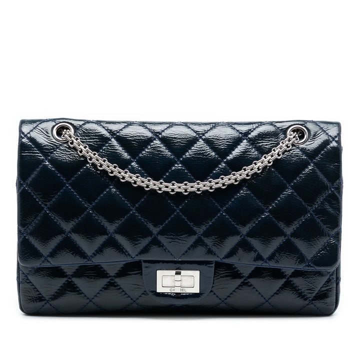 Chanel Matelassé vieilli Cuir verni Reissue 2.55 Double rabat 227