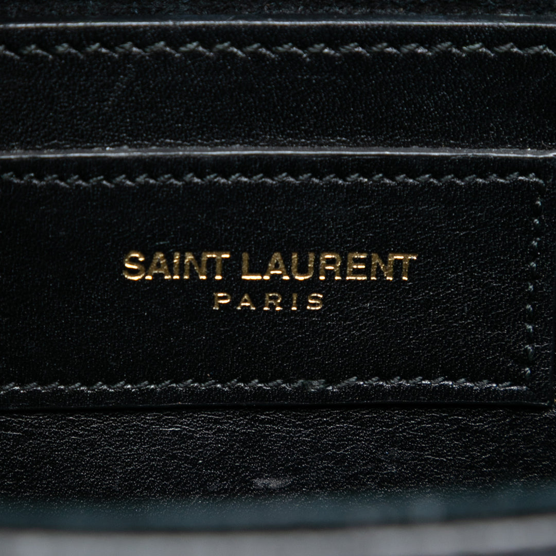 Saint Laurent Small Smooth Cuir de veau Monogram Kate Pompon Sac porté croisé