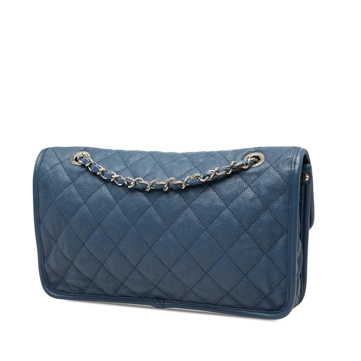 Chanel French Riviera à rabat Moyen Cuir caviar