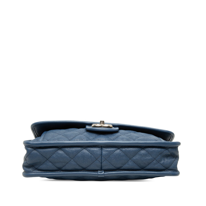 Chanel French Riviera à rabat Moyen Cuir caviar