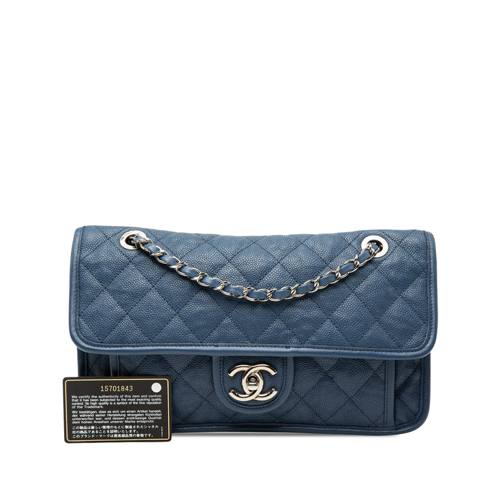 Chanel French Riviera à rabat Moyen Cuir caviar