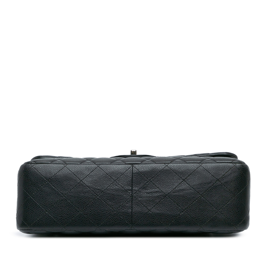 Jumbo Classic Caviar Double Flap Black - Gaby Paris