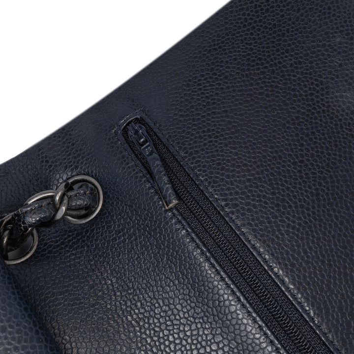 Jumbo Classic Caviar Double Flap Black - Gaby Paris