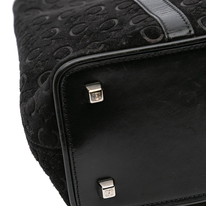 C Macadam Suede Handbag Black - Gaby Paris