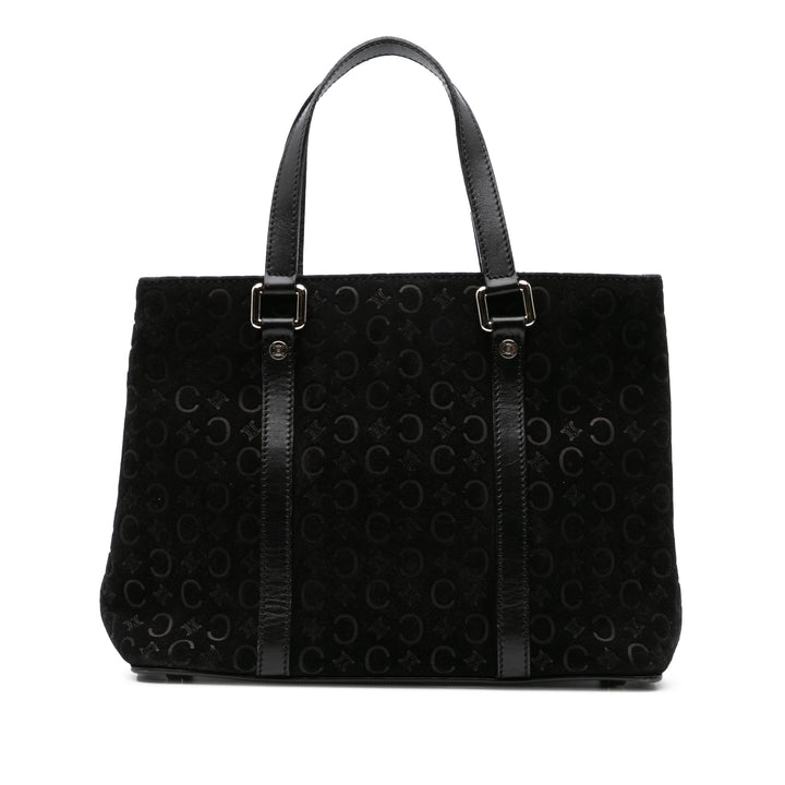 C Macadam Suede Handbag Black - Gaby Paris