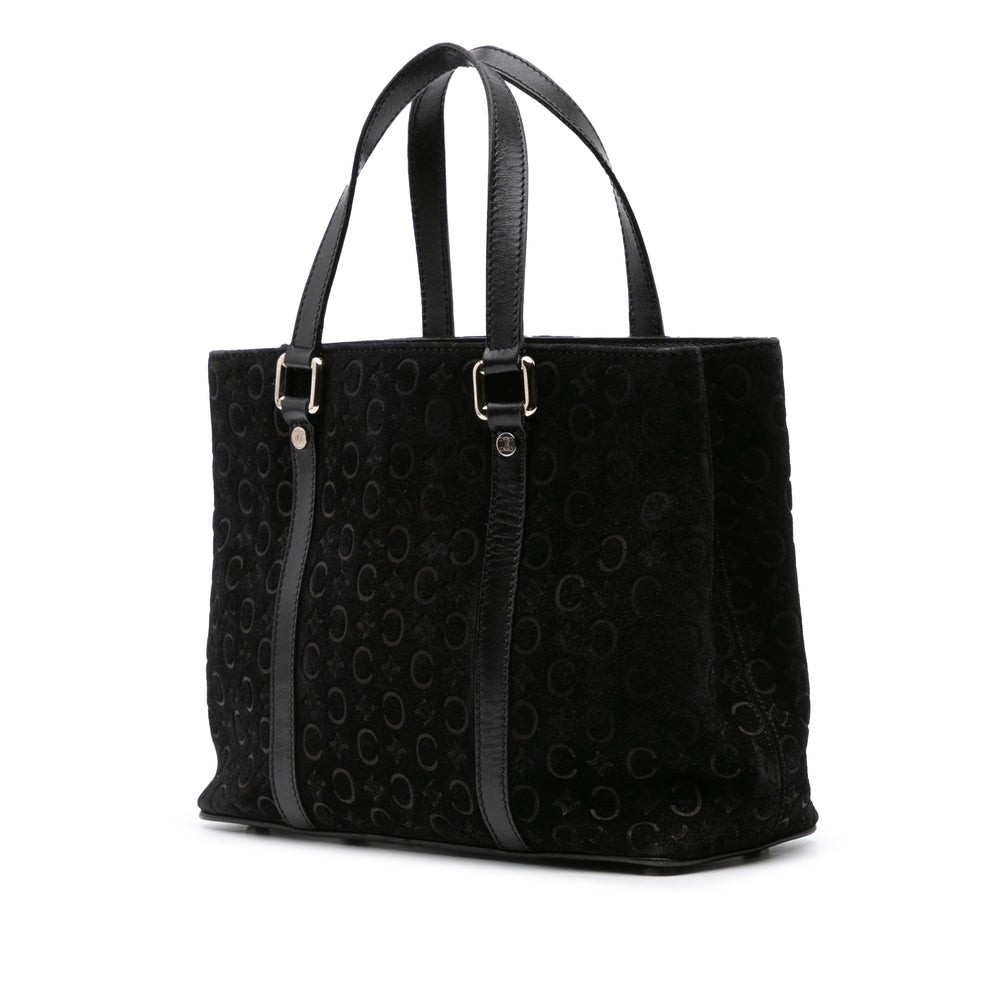 C Macadam Suede Handbag Black - Gaby Paris