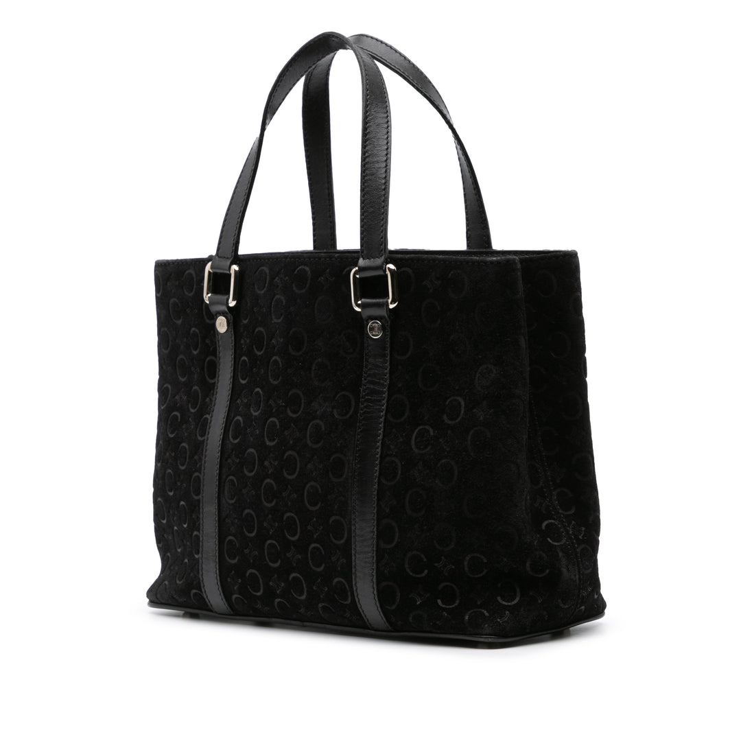 C Macadam Suede Handbag Black - Gaby Paris