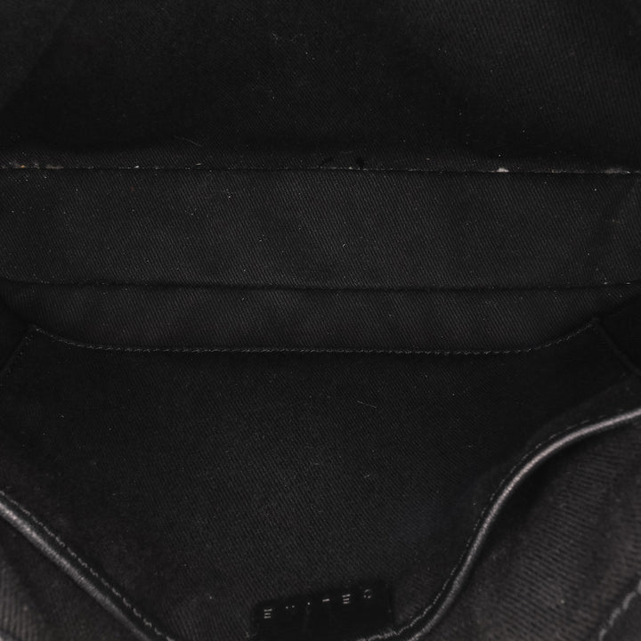 C Macadam Suede Handbag Black - Gaby Paris