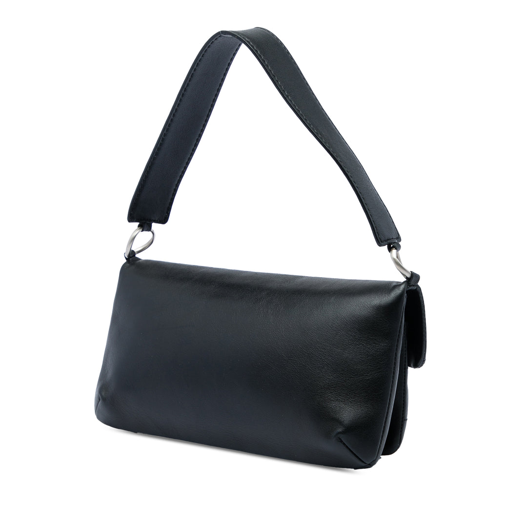 Carré Surpiqué Mademoiselle Sac Cuir de veau Noir