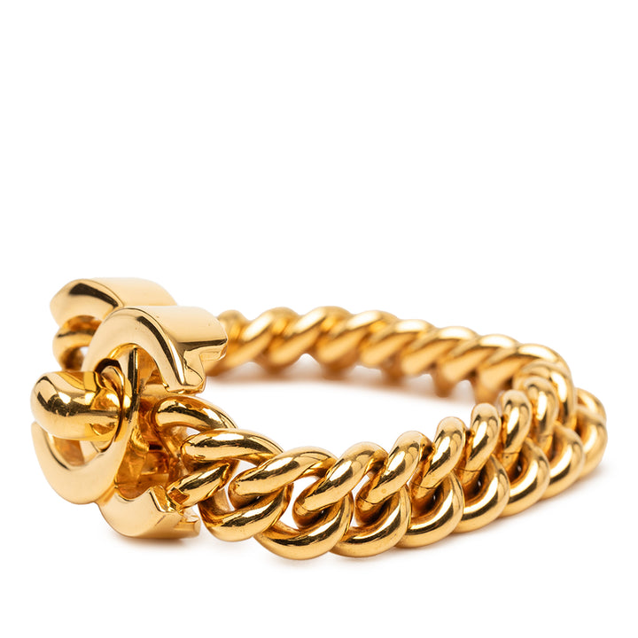 Chanel plaqué CC Turnlock Chain Bracelet