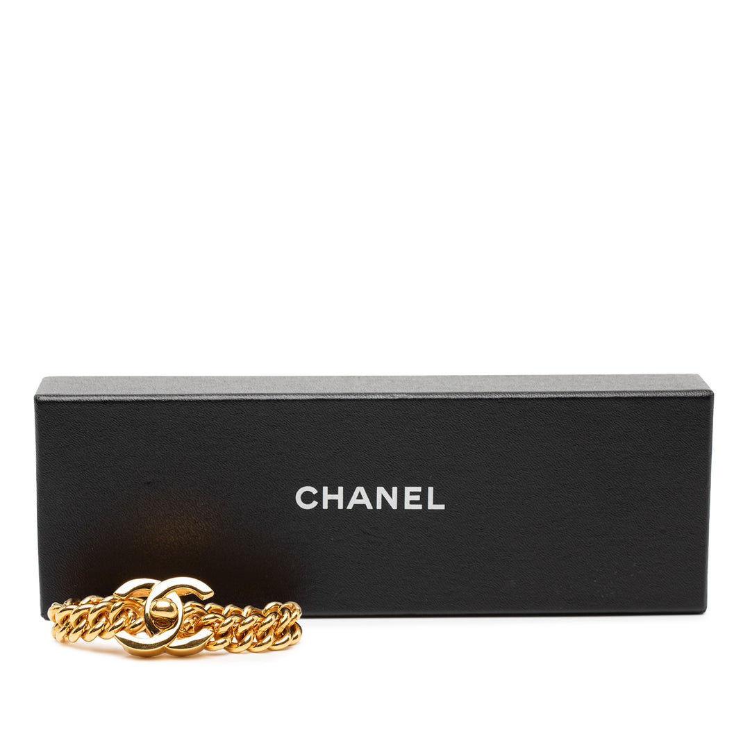 Chanel plaqué CC Turnlock Chain Bracelet