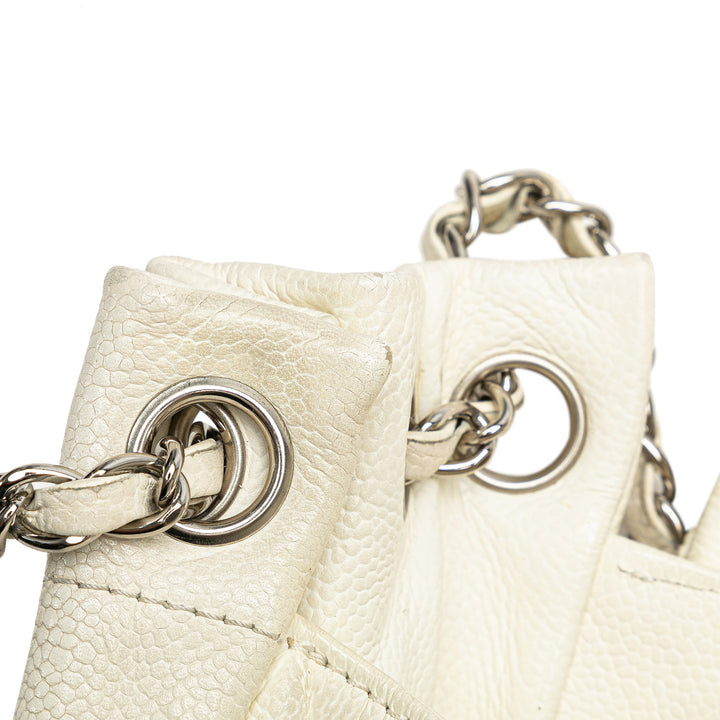 Chanel Caviar Perforated Hollywood Accordion Flap White - GABY PARIS