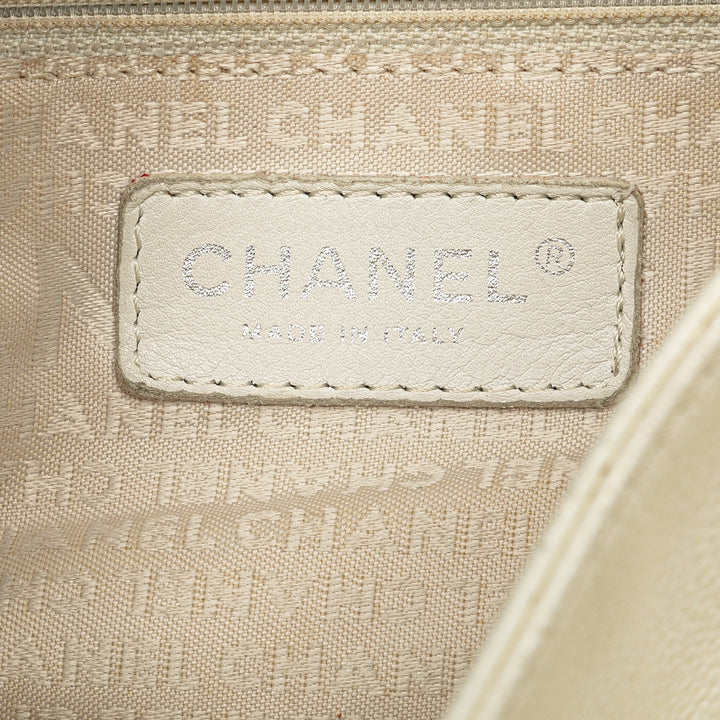 Chanel Caviar Perforated Hollywood Accordion Flap White - GABY PARIS