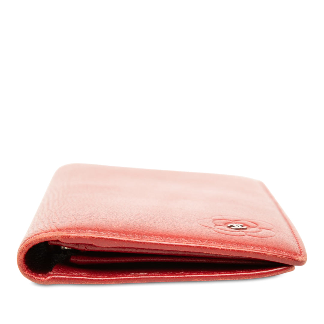 Chanel CC Camellia embossé Portefeuille long Cuir