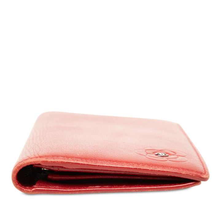 Chanel CC Camellia embossé Portefeuille long Cuir