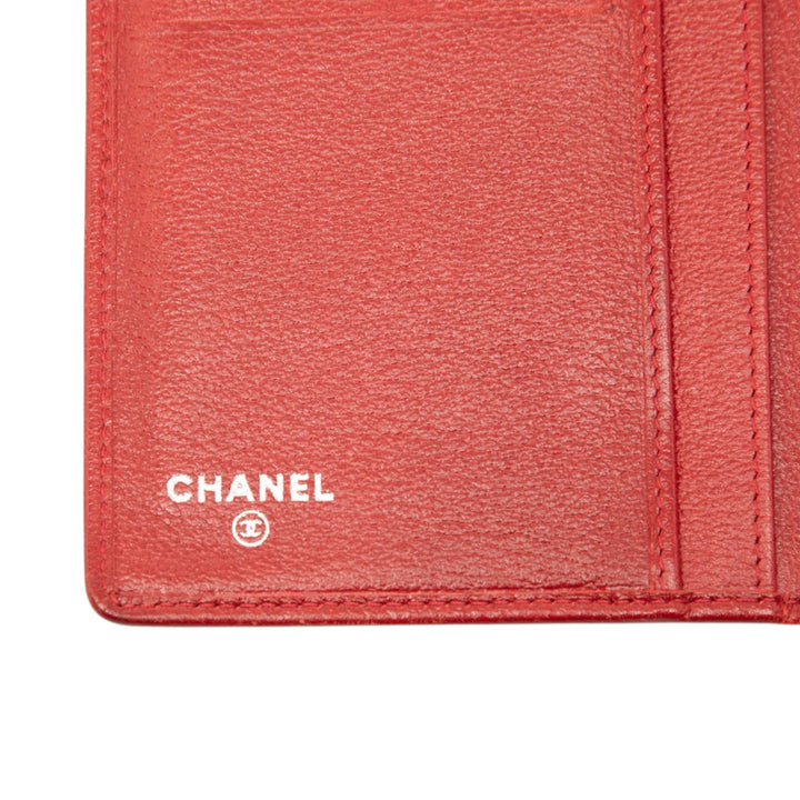 Chanel CC Camellia embossé Portefeuille long Cuir