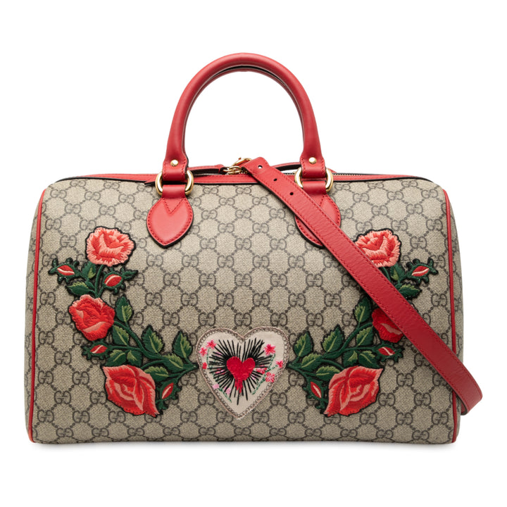 Gucci Medium GG Supreme brodé Sac cartable